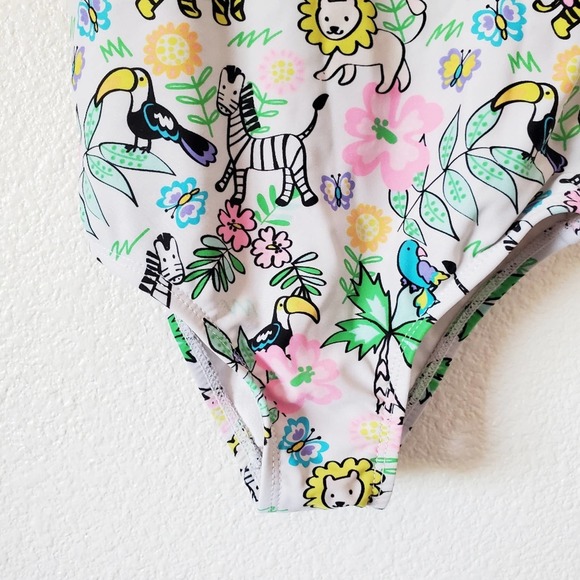 Angel Beach Animal Print Girls Swimsuit Size 3T - Picture 4 of 8